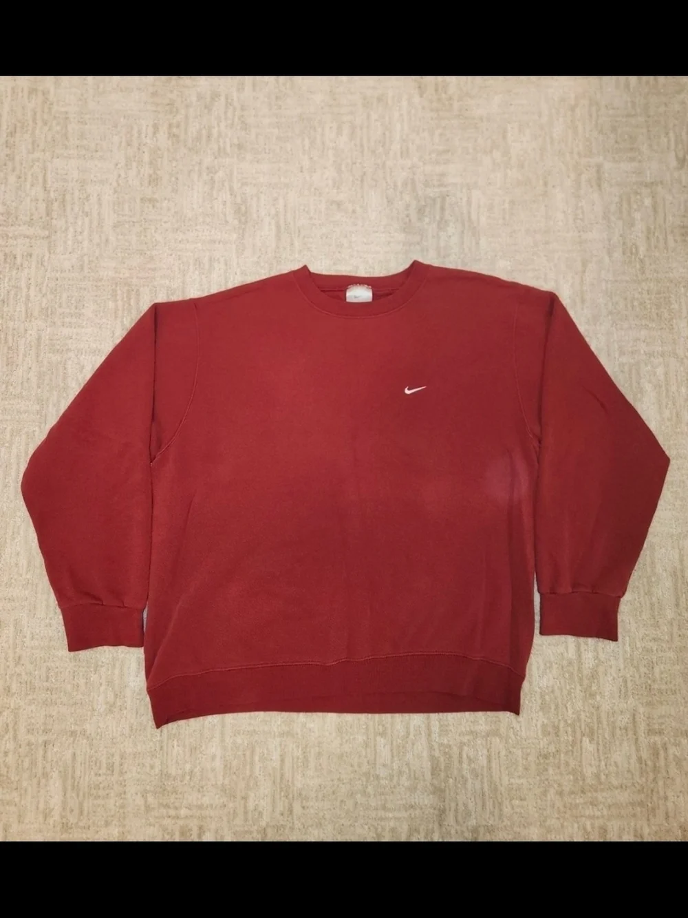 Nike Men's Deep Red Crewneck Sweatshirt